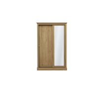 LPD Devon Oak 2 Door Sliding Mirrored Wardrobe Of Dimension-182X114X58Cm (2 Packs)