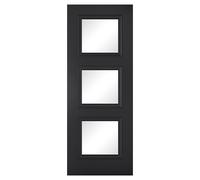 LPD Doors Antwerp 3L Primed Black Doors Clear Glazed Height: 1981, Wid Antwerp 3L Primed Black Doors Clear Glazed