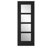 LPD Doors CHARCOAL BLACK VANCOUVER GLAZED PRE-FINISHED INTERNAL DOOR H CHARCOAL BLACK VANCOUVER GLAZED PRE-FINISHED INTERNAL DOOR