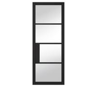 LPD Doors Chelsea 4L Primed Plus Black Doors Height: 1981, Width: 838 Chelsea 4L Primed Plus Black Clear Glazed