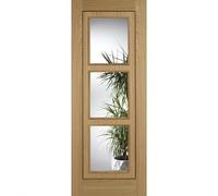 LPD Doors Inlay Oak 3L Glazed Pre-Finished Internal Door width: 762, T Inlay Oak 3L Glazed Pre-Finished Internal Door