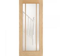 LPD Doors Lincoln Oak 3 Panel Glazed Pre-Finished Internal Door width: Lincoln Oak 3 Panel Glazed Pre-Finished Internal Door