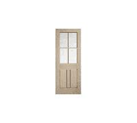 LPD Doors Mexicano Blonde Oak Pre-Finished 4 Lite Clear Glaze Door Dea Mexicano Blonde Oak Pre-Finished 4 Lite Clear Glaze Door