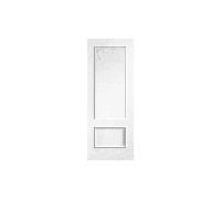 LPD Doors Murcia White Primed 1 Panel 1 Light Clear Glass Deanta doors Murcia White Primed 1 Panel 1 Light Clear Glass