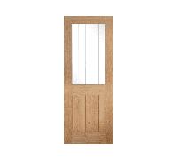 LPD Doors Oak Belize Pre-finished Oak Glazed 1L Internal Door Door Siz Oak Belize Pre-finished Oak Glazed 1L Internal Door