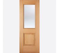 LPD Doors Pre-Finished Oak Arnhem Glazed Internal Door Door Sizes: 198 Pre-Finished Oak Arnhem Glazed Internal Door