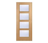 LPD Doors Pre-Finished Oak Vancouver Glazed Internal Door Door Sizes: Pre-Finished Oak Vancouver Glazed Internal Door
