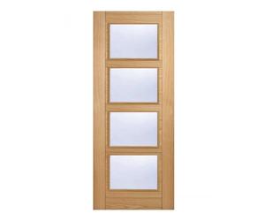 LPD Doors Pre-Finished Oak Vancouver Glazed Internal Door Size:: 1981x Pre-Finished Oak Vancouver Glazed Internal Door
