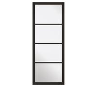 LPD Doors Soho 4L Primed Black Doors With Clear Glass Height:: 1981, W Soho 4L Primed Black Doors With Clear Glass
