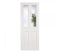 LPD Doors Textured White Composite 2 Panel 2 Lite Glazed Internal Door Textured White Composite 2 Panel 2 Lite Glazed Internal Door