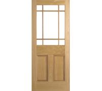 LPD Downham Solid Core Internal Door - Unfinished - Unglazed 2032 x 813mm Oak PPDOW32OAK