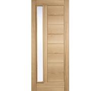 LPD Goodwood Oak External Door - Long Light Frosted 1981 x 838mm OGOOD33