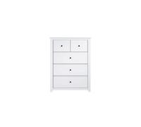 LPD Havana 3+2 Chest - Solid Pine With White-Washed Finish & Antique-Style Handles