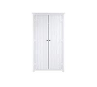 LPD Havana White 2 Door Wardrobe - Solid Pine With White-Washed Finish (2 Packs)