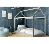 LPD Hickory Wooden Kids Bed, Single, Grey Dimensions: 3′ x 6′3″ (90cm x 190cm)