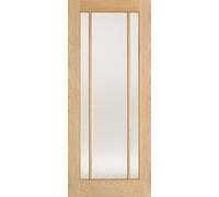 LPD Lincoln 3L Frosted Glazed Internal Door 1981 x 686mm Unfinished Oak