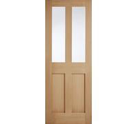 LPD London 2L Glazed Internal Door 1981 x 686mm Unfinished Oak
