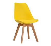 LPD Louvre Yellow Chairs Scandi-Style Comfort With Elegant Design(Pack Of 2)