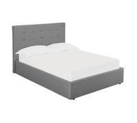 LPD Lucca Grey Fabric Kingsize Bed - Classic Elegance With Button-Detail Headboard