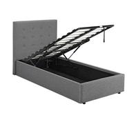 LPD Furniture Lucca Single Ottoman Lift Bed Grey, Grey