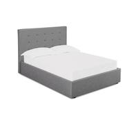 LPD Lucca Plus Grey Small Double Bed (4Ft) - Elegant Linen Upholstery With Ottoman Storage