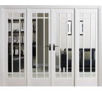 LPD Manhattan W8 Clear Bevelled Glazed Internal Room Divider Set 2031 x 2478mm Primed White