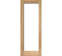LPD Pattern 10 Solid Core Internal Door - Unfinished - 1P Clear Glazed 1981 x 610mm Oak OP10G24