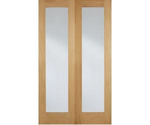LPD Pattern 20 Glazed Internal Door Pairs 1981 x 1219mm Unfinished Oak