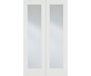 LPD Pattern 20 Glazed Internal Door Pairs 1981 x 914mm Primed White