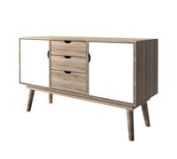 SCANDI WHITE OAK 2 DOOR SIDEBOARD - 2 DOORS & 3 DRAWERS