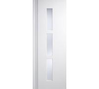 LPD Sierra Blanco Solid Core Internal Door - Prefinished - 3L Easy Clean Laminated Frost Glazed 1981 x 838mm White SIEWHIGL33