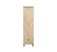 LPD Stockholm Chevron 1 Door Wardrobe - Sonoma Oak Finish With Chevron Pattern