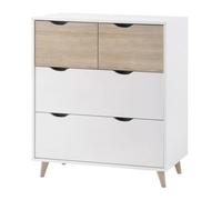 LPD Stockholm White-Oak 4-Drawer Chest - Sleek Retro Style With Smart Storage