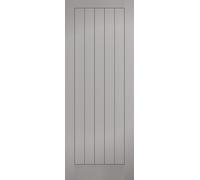 LPD Textured Vertical 5P Internal Door 1981 x 838mm Pre-Finished Grey Composite