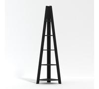 LPD Tiva Black Corner Ladder Shelving - Sleek 5-Tier Display With Modern Edge