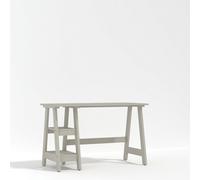 LPD Tiva Grey Workstation Desk With Reversible Shelving Contemporary Home Office W119 L56 H75Cm