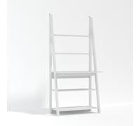 LPD Furniture Tiva Shelving Unit With Desk White, White