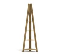 LPD Tiva Oak Corner Ladder Shelving - Sleek & Space-Saving 5-Tier Display