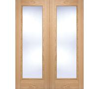 LPD Vancouver Pattern 10 Glazed Internal Door Pairs 1981 x 1219mm Pre-Finished Oak