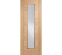 LPD Vancouver Solid Core Internal Door - Prefinished - Long Light 1981 x 838mm Oak OVANLL33