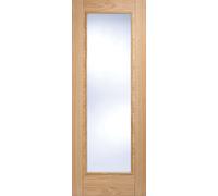 LPD Vancouver Solid Core Internal Door - Prefinished - Pattern 10 Clear Glazed 2040 x 926mm Oak OVAN1L926