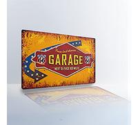 LPDCJF Garage Sign Open Twenty Four Hours Next Service One Hundred Miles Cold Drink and Warm Meal Tin Sign Gas Pump Sign Gas Station Sign Garage Sign 8x6 In