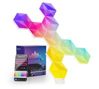 LPDISPLAY Smart LED Hexagon Wall Lights, Hexagon Light Panels, Wi-Fi RGB-IC Home Decor Creative Lights with Music Sync, Works with Alexa Google Assistant for Living Room Bedroom, 9 Pack
