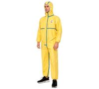 Lpdshaa Unisex Mens Womens Yellow Hazmat Suits Halloween Party Costumes Hooded Spray Paint Coveralls Yellow A XL