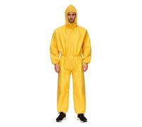 Lpdshaa Unisex Mens Womens Yellow Hazmat Suits Halloween Party Costumes Hooded Spray Paint Coveralls Yellow B L