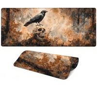 Lpfieonn Animals Large Desk Mat -160x80cm- Large Desk Protector Mats with Non-Slip Rubber Base and Stitched Edges Soft, Forest Gaming Mouse Pad, for Keyboard Home Office Gaming Work. PF-2151