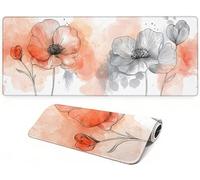 Lpfieonn Flowers Large Desk Mat, 160x80cm- Plant Desk Protector Mat, Large Gaming Mouse Pad with Non-Slip Rubber Base and Stitched Edges Soft, Waschbares Laptop Pad, for Keyboard Office Home PF-1704