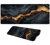 Lpfieonn Grey Large Desk Mat, 120x60cm- Orange Color Desk Protector Mat, Large Gaming Mouse Pad with Non-Slip Rubber Base and Stitched Edges Soft, Waschbares Laptop Pad, for Office Home PF-1624