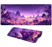 Lpfieonn Japanese Style Large Desk Mat, 80x30cm- Landscape Desk Protector Mat, Large Gaming Mouse Pad with Non-Slip Rubber Base and Stitched Edges Soft, Waschbares Laptop Pad, for Office Home PF-2166