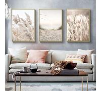 LPFNSF Modern Art Poster Set, Beige Puwei Beach Art Print Poster, Bedroom, Living Room, Corridor, Restaurant Background, Wall Decoration Poster Picture, Limitless (50 x 70 cm x 3)